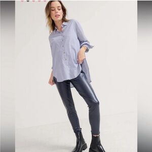 Vegan stretch leather legging